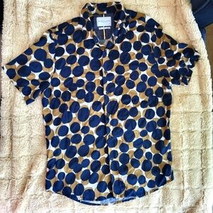 Denim & Flower Button Down Shirt